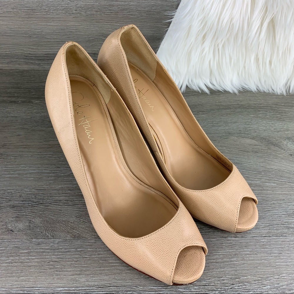 Cole Haan Nike Air Open Toe Heels Size 7b - image 1